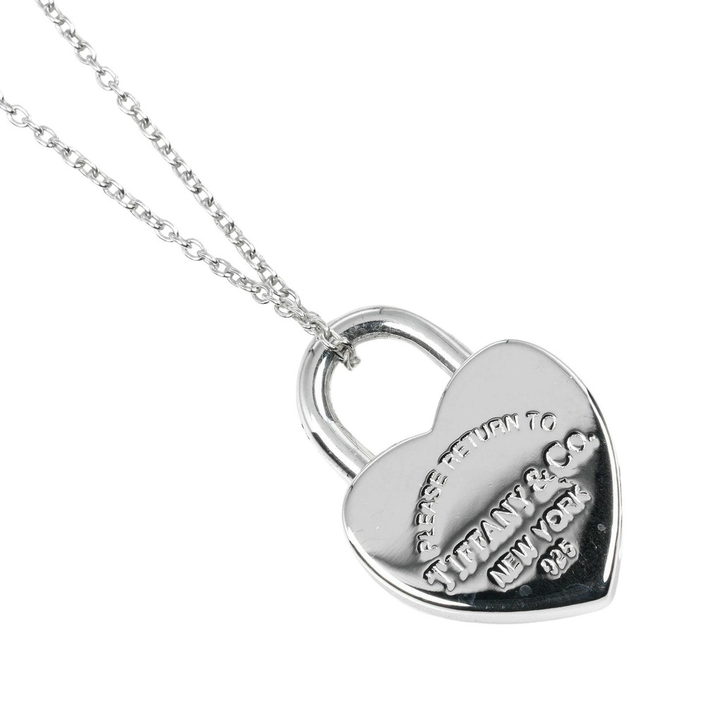 Tiffany Co to Heart Lock Necklace Sterling Silver